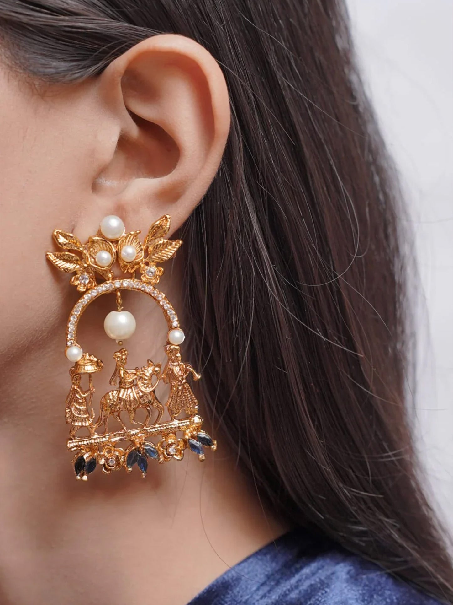 Bagghi In Blue Earrings