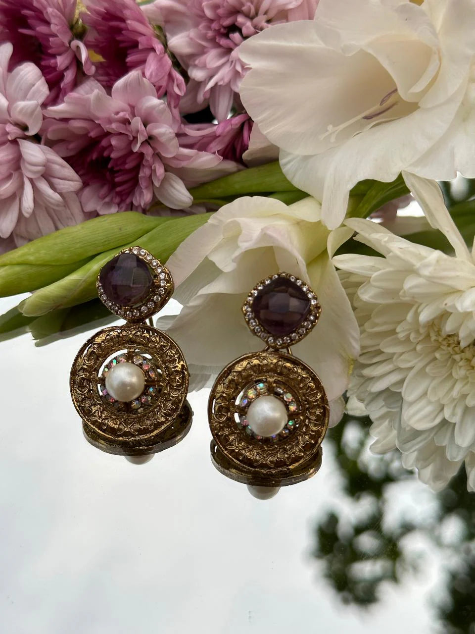 Burgundy Grace Earrings