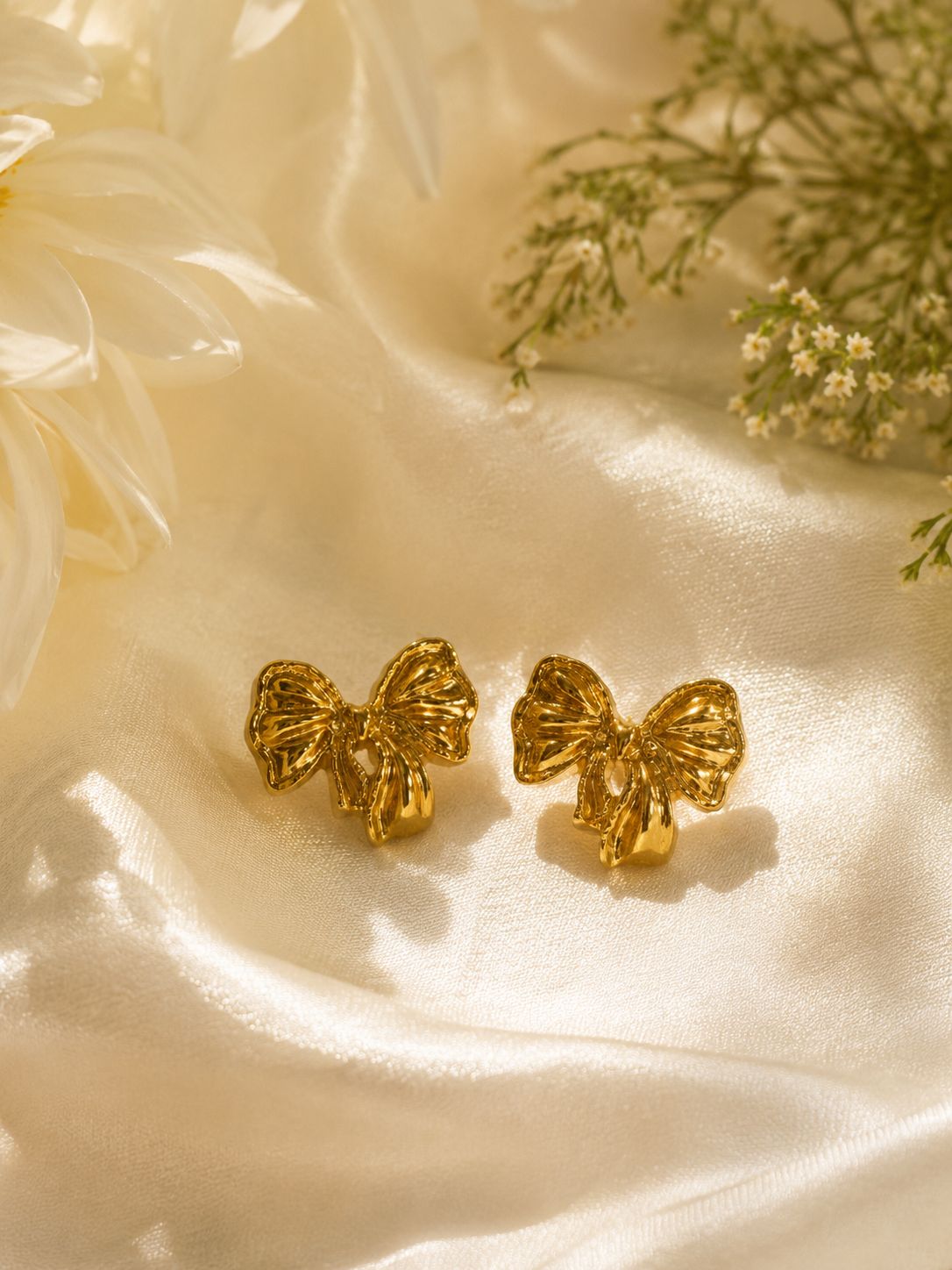 Golden Bow Earrings