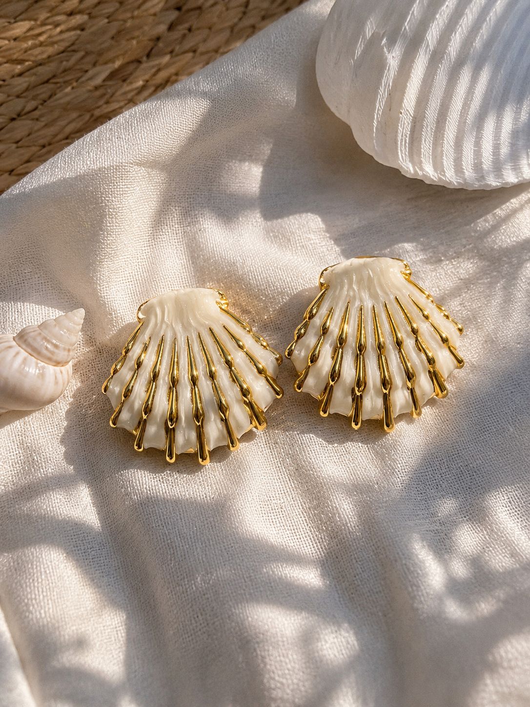 Ivory Seashell Earrings