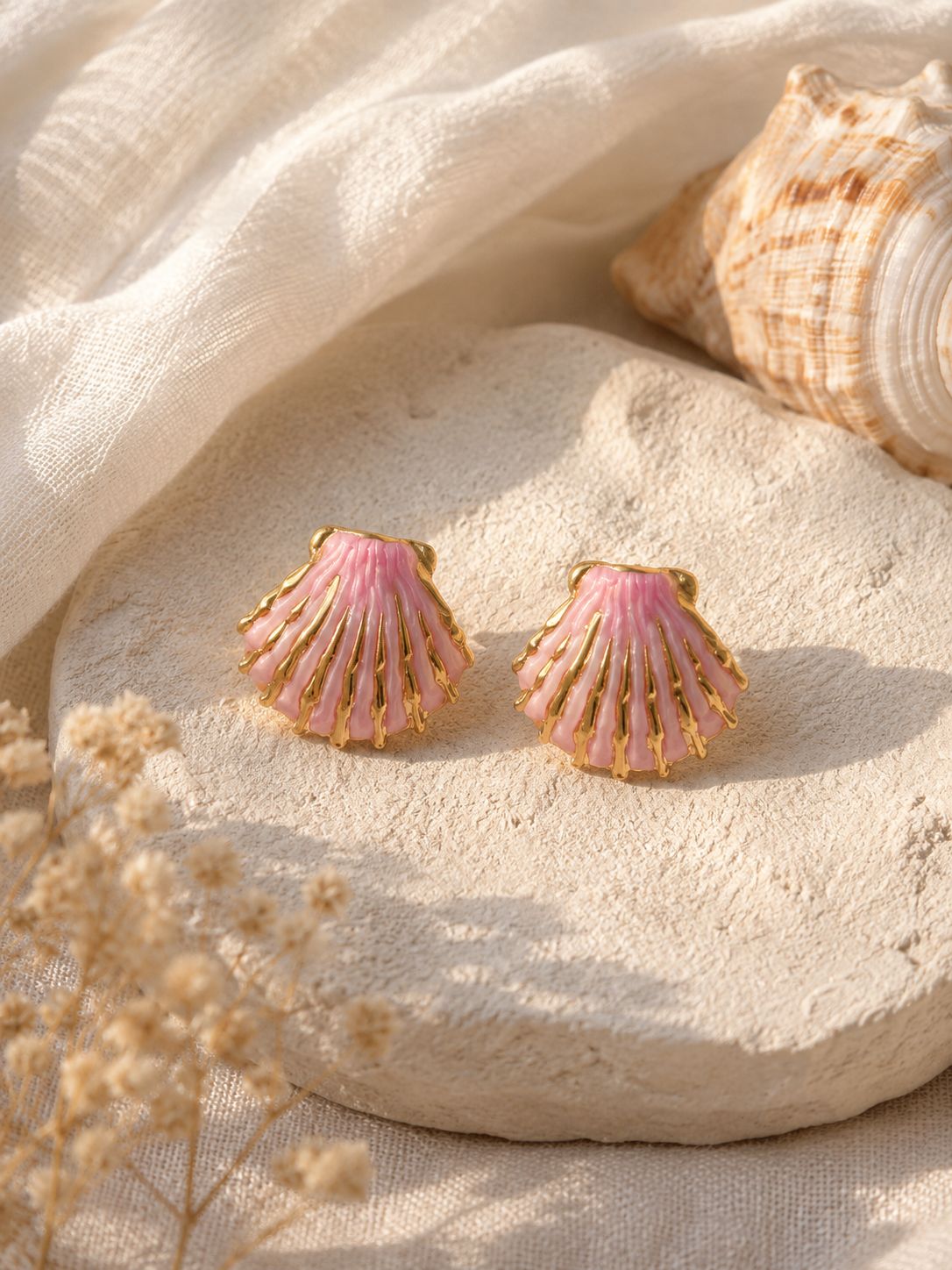 Blush Seashell Earrings