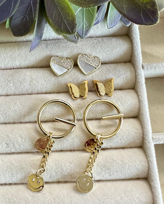 Heart Studs X Smileys X Butterfly Studs